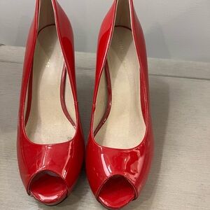 Red Peep Toe Heels
